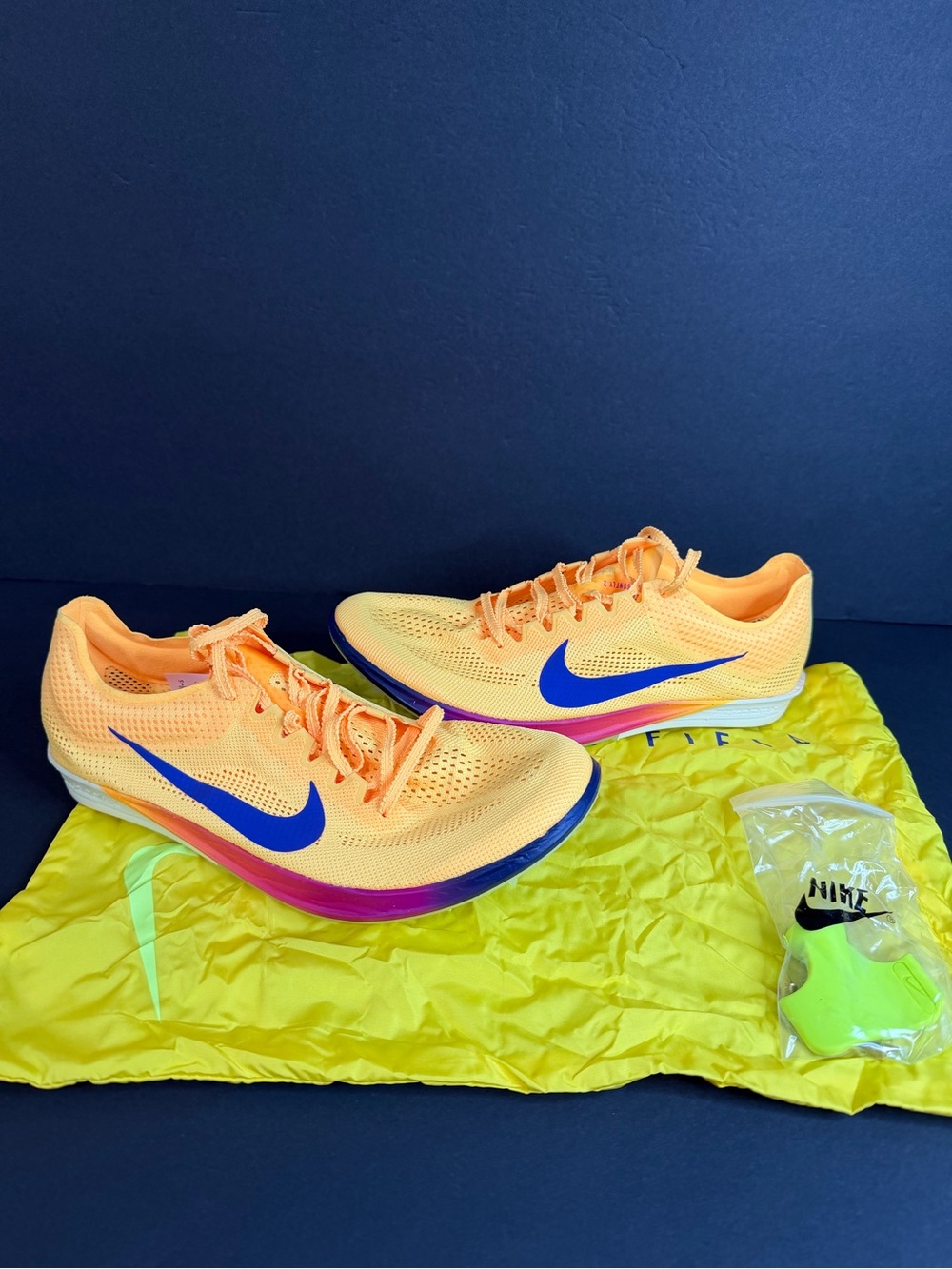 Men Nike Dragonfly 2 Track & Field Distance Spikes Citron FD8413-800 Mens Size 9